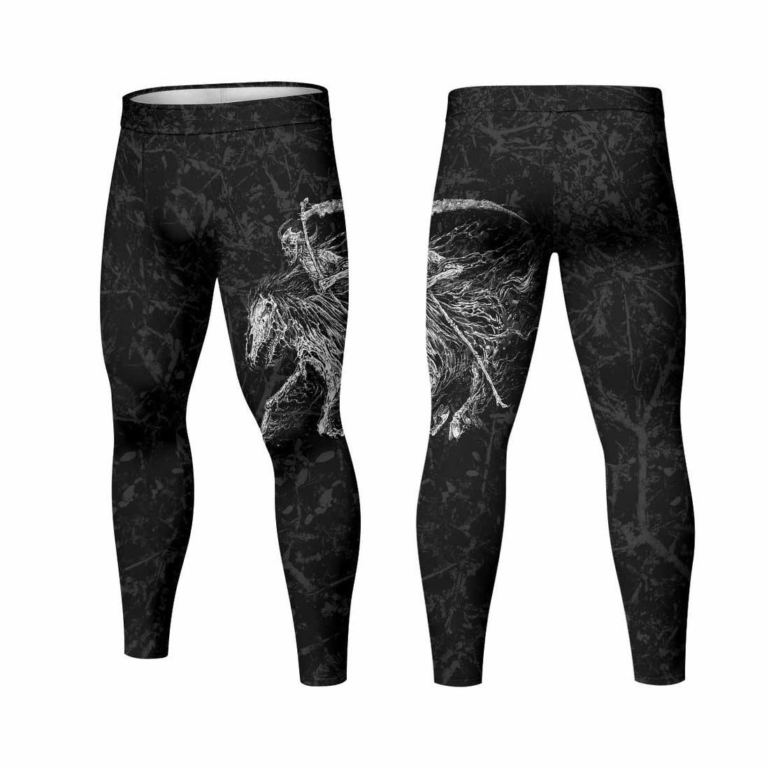 March Into Turmoil Men's Leggings - front and back view
