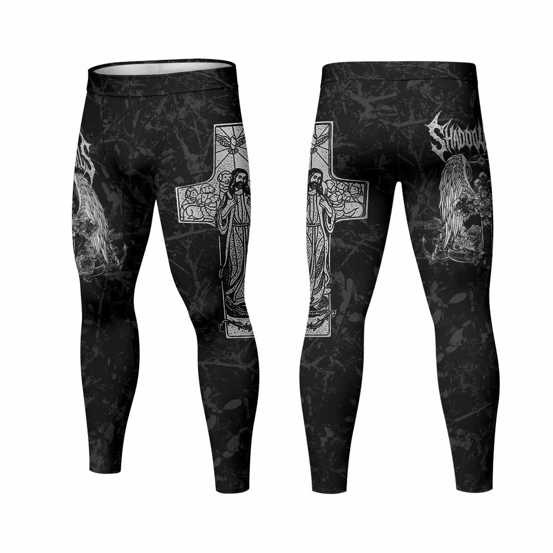 Bones of Grace Men's Leggings - front and back view