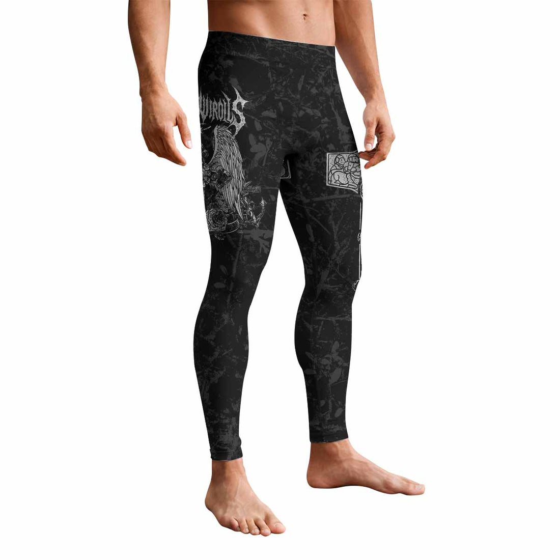 Bones of Grace Men's Leggings - front and back view