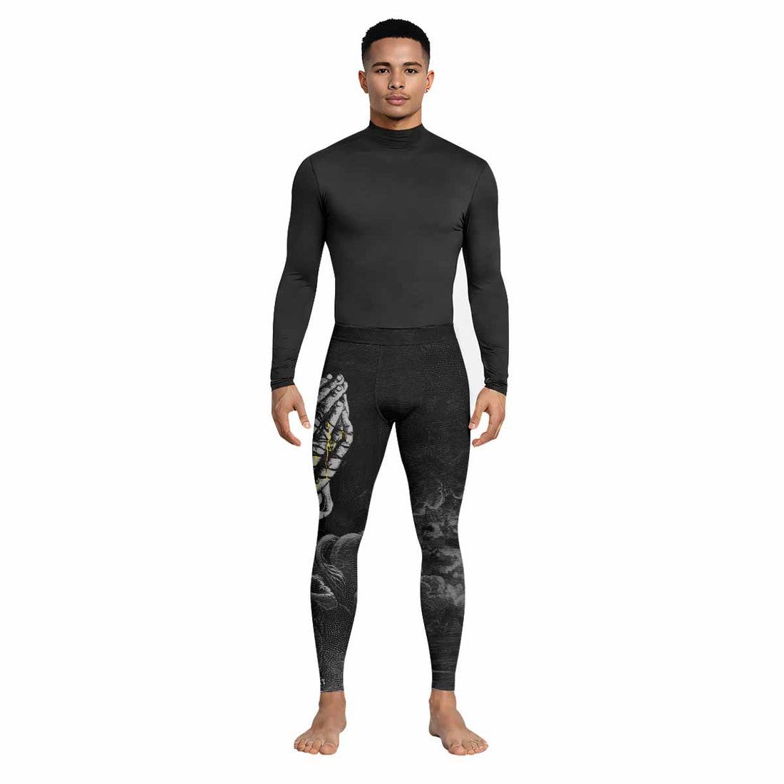 Crucified Grace Men's Leggings - lifestyle view