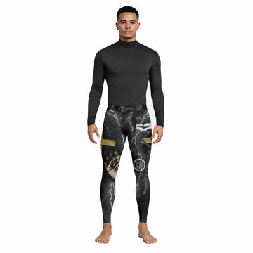 Crucified Saint Men's Leggings - lifestyle view