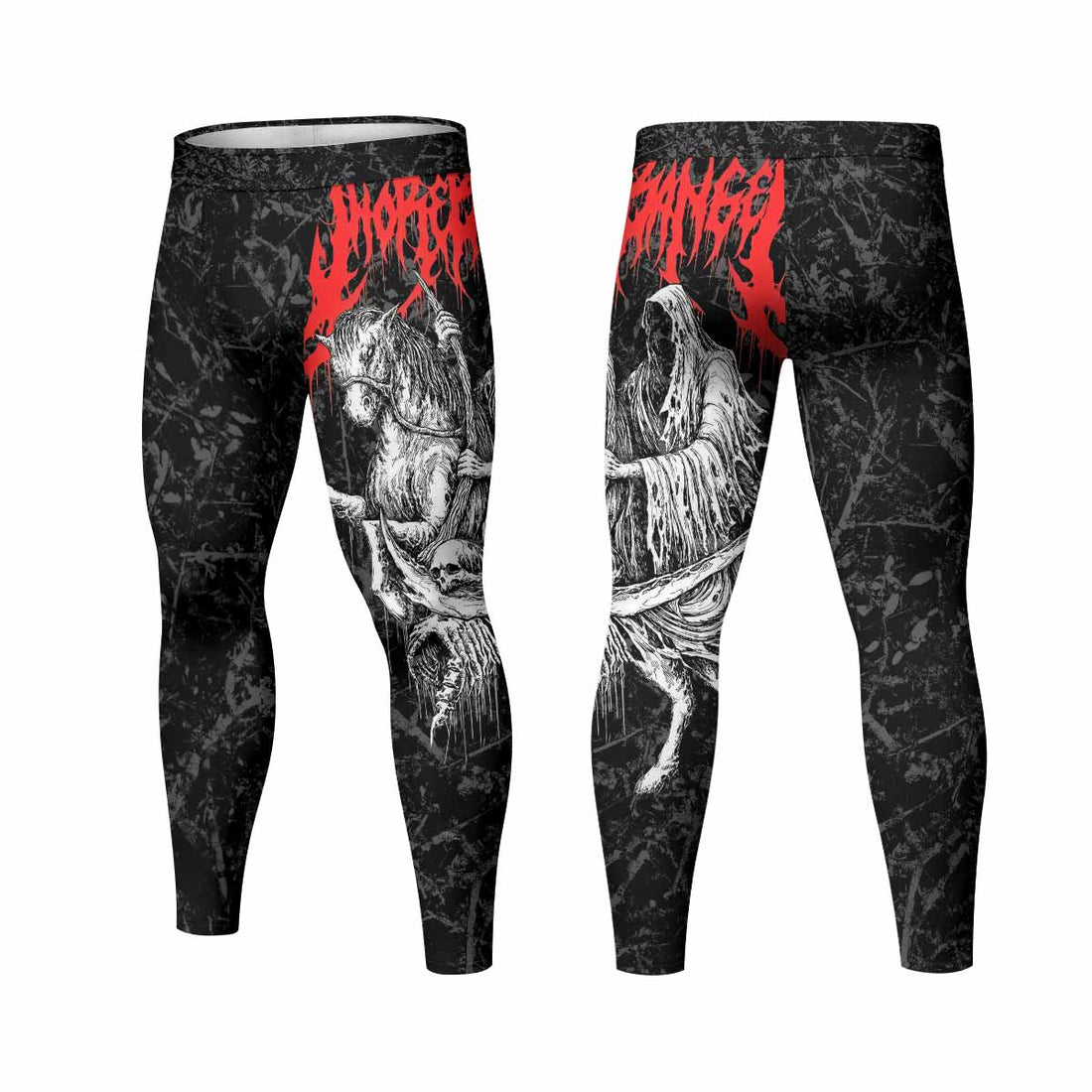 Trumpets of the End Men's Leggings - front and back view