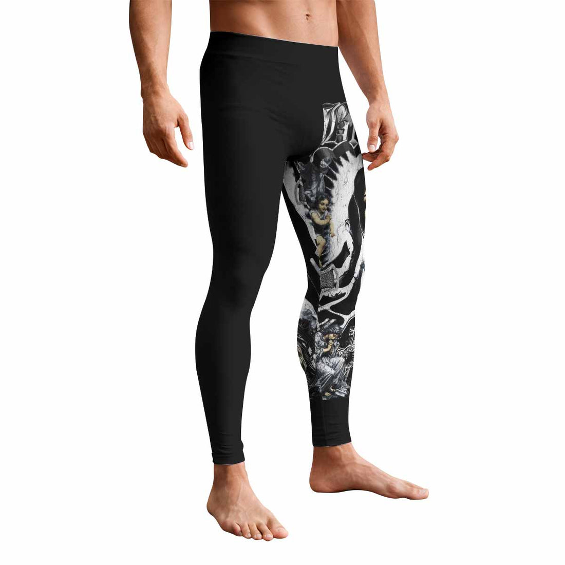 Blessed Saint Men's Leggings - front and back view