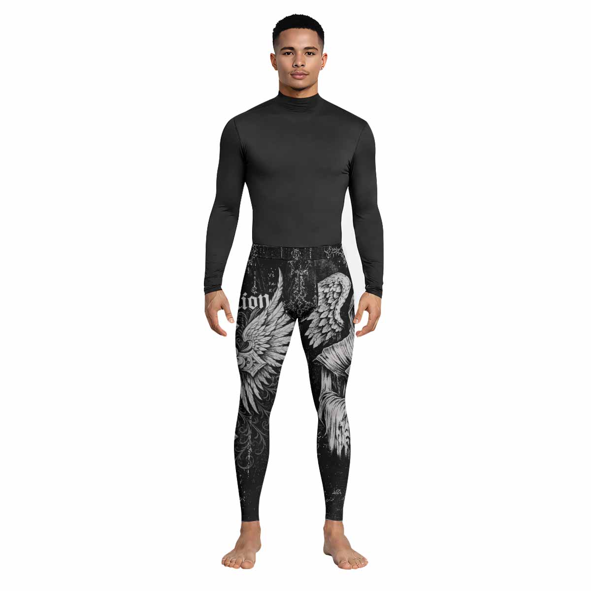 Angel of Death Men's Leggings - lifestyle view