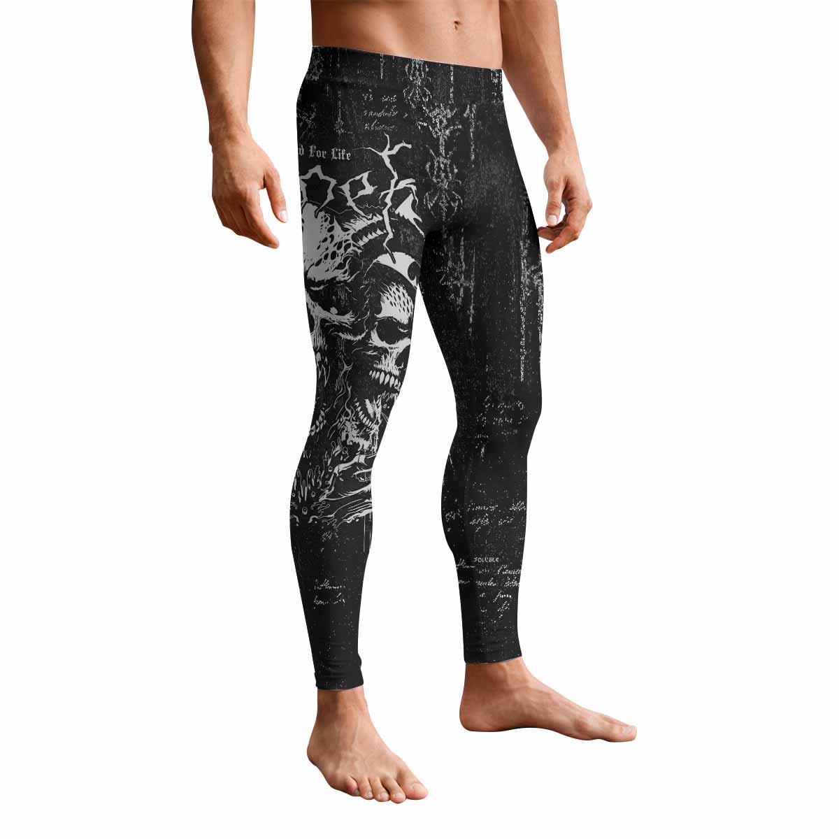 Hellborn Wrath Men's Leggings - front view mockup