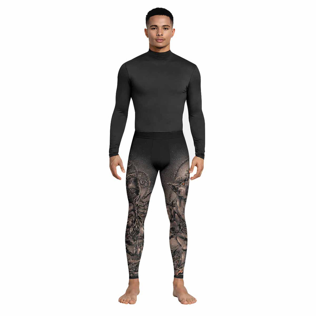 Dark Cerberus Unleashed Men's Leggings - lifestyle view