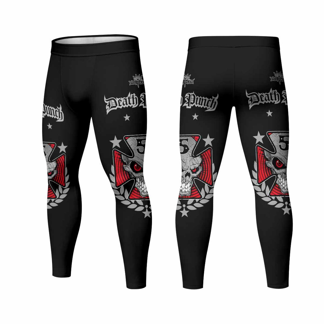 Death Punch Men's Leggings - front and back view