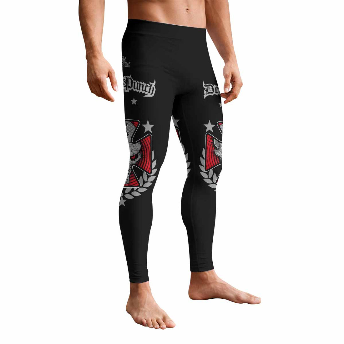 Death Punch Men's Leggings - front and back view