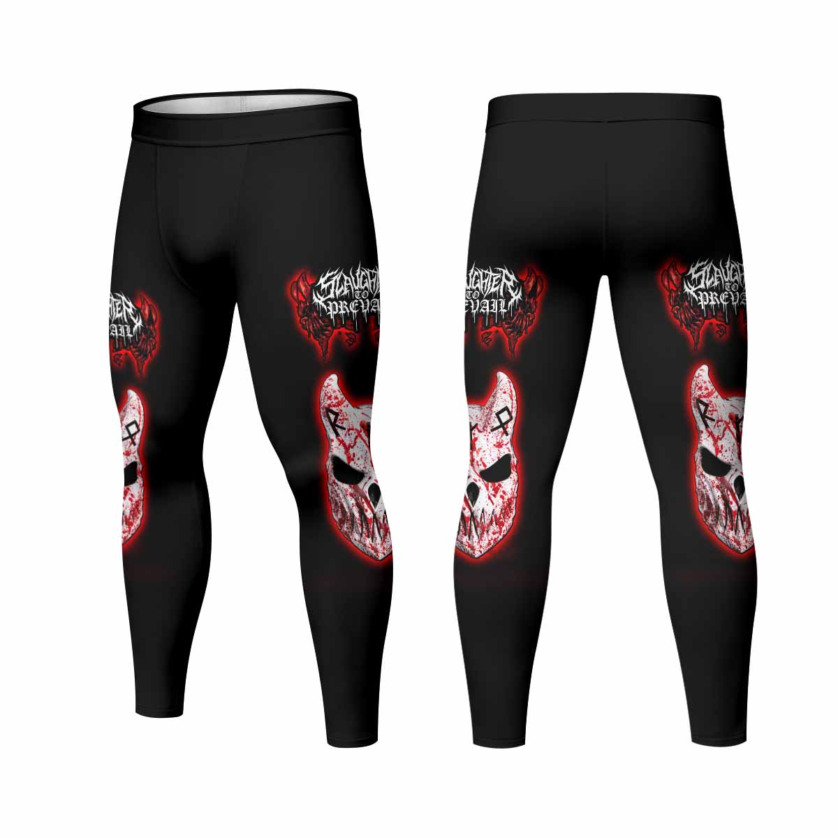 Slaughter to Prevail Men's Leggings - front and back view