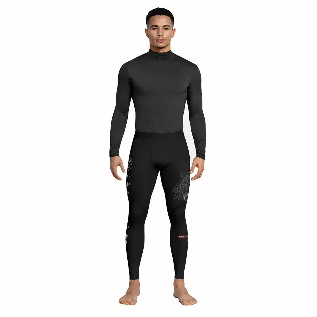 Crucified Silence Men's Leggings - lifestyle view
