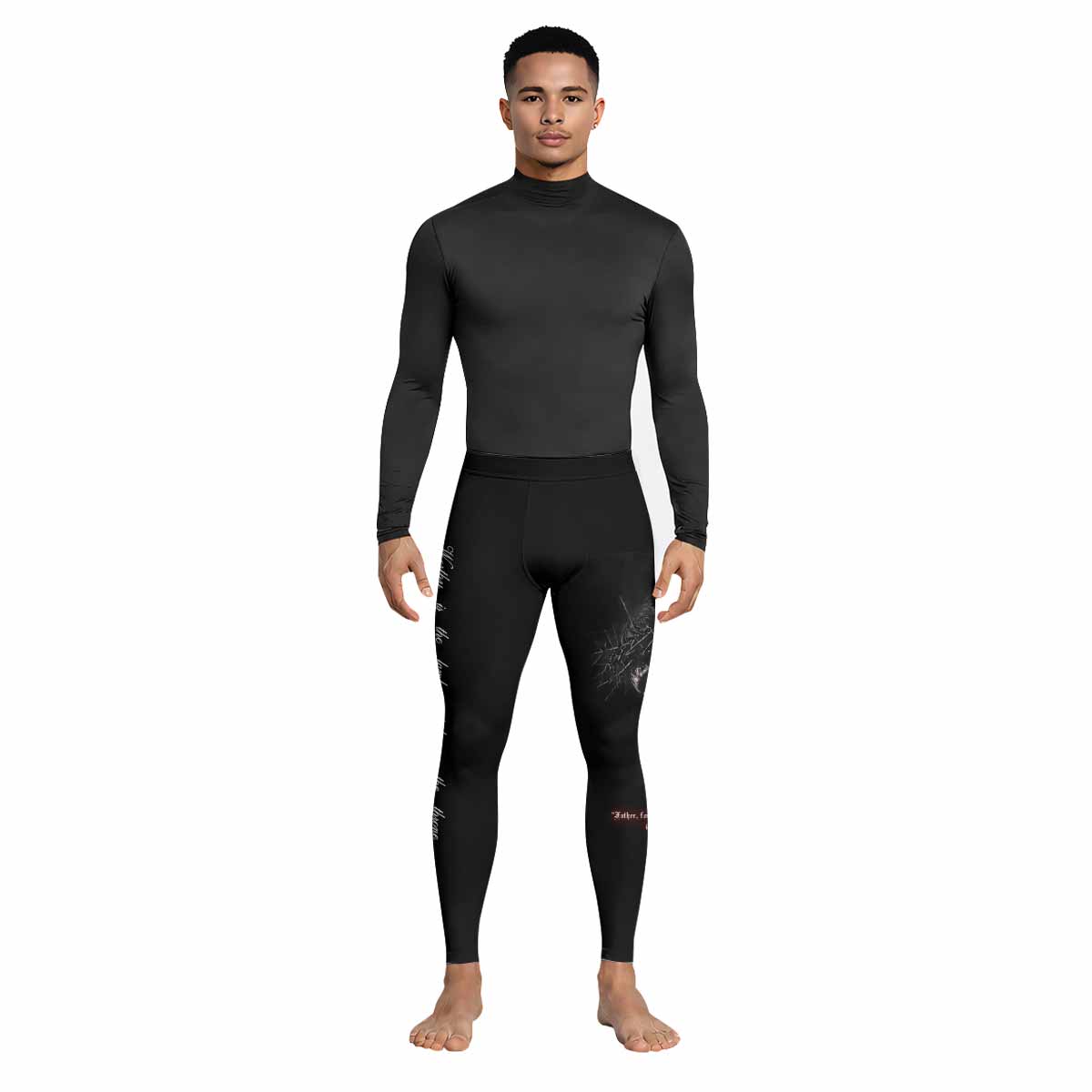 Crucified Silence Men's Leggings - lifestyle view