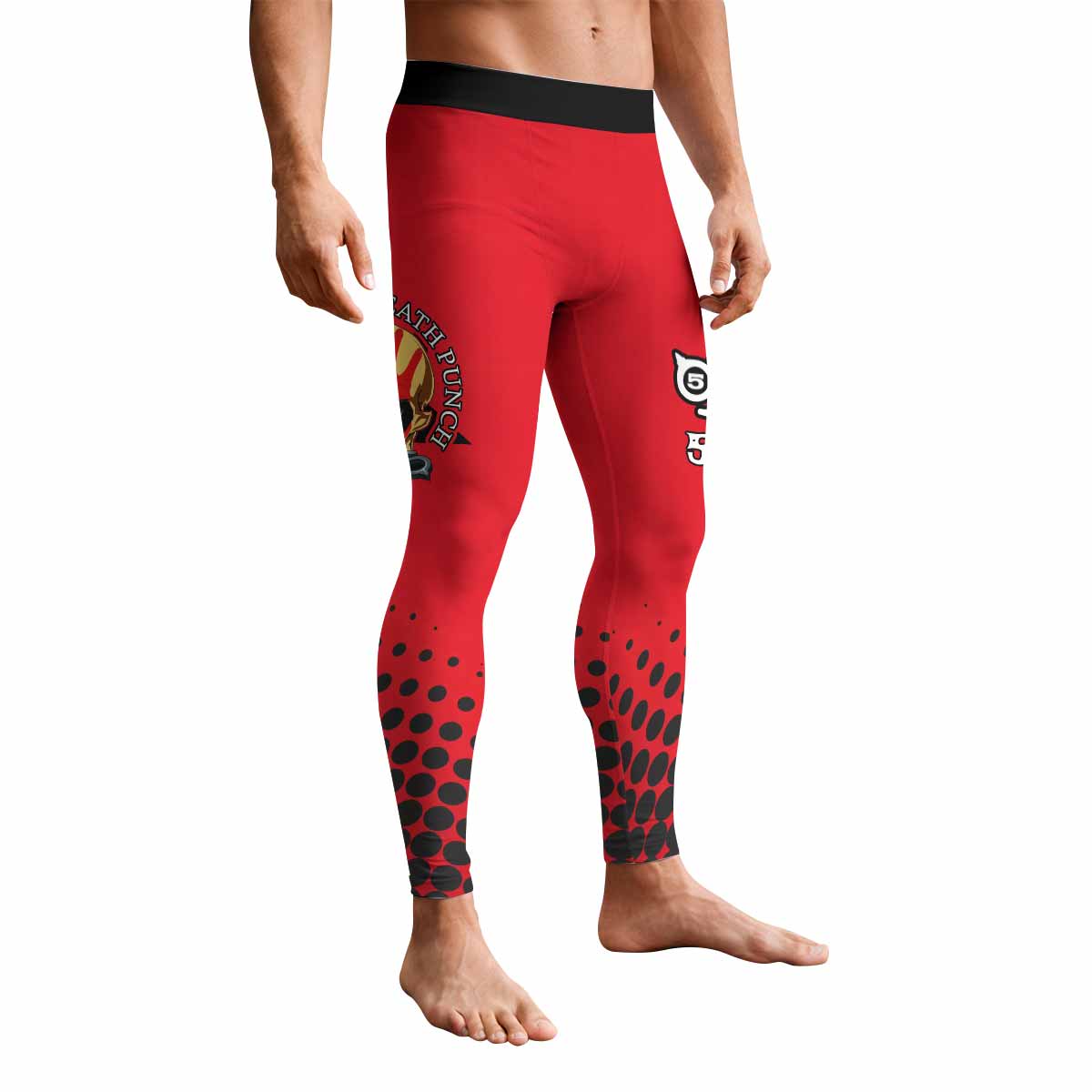 Five Finger Death Punch 5FDP Men's Leggings - front view mockup