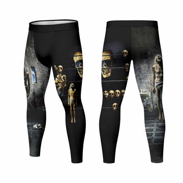 Megadeth Prison of Flesh Men's Leggings - front and back view
