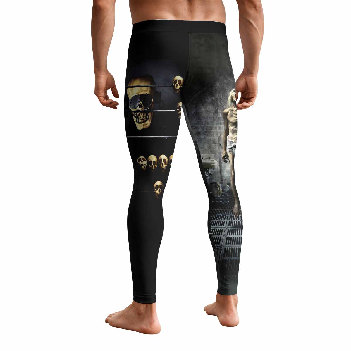 Megadeth Prison of Flesh Men's Leggings - back view mockup