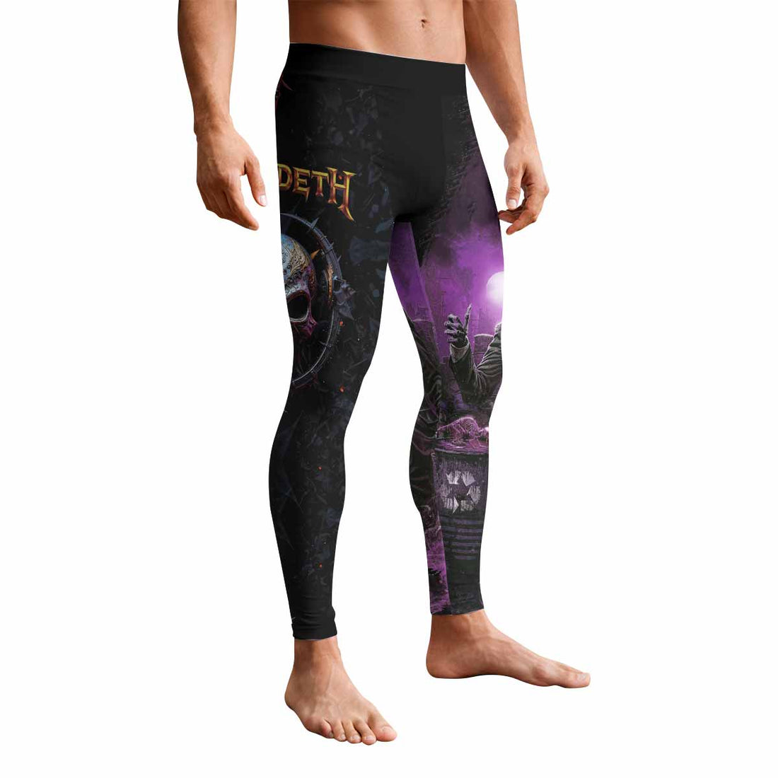 Megadeth Toxic Messiah Men's Leggings - front and back view