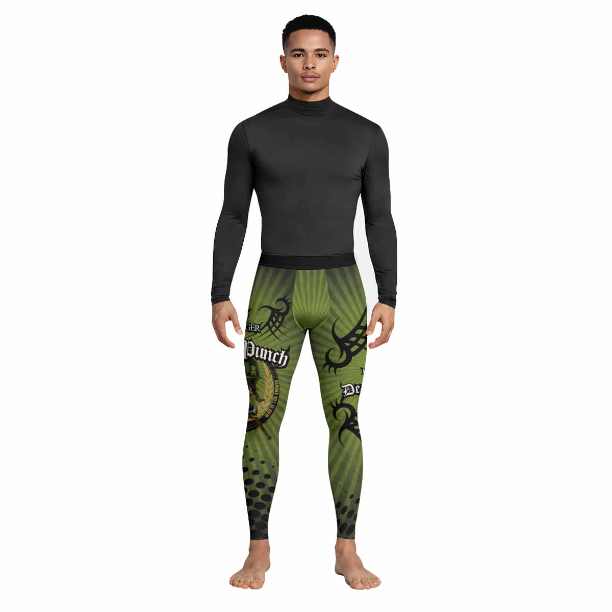 Five Finger Death Punch Green V Men's Leggings - lifestyle view