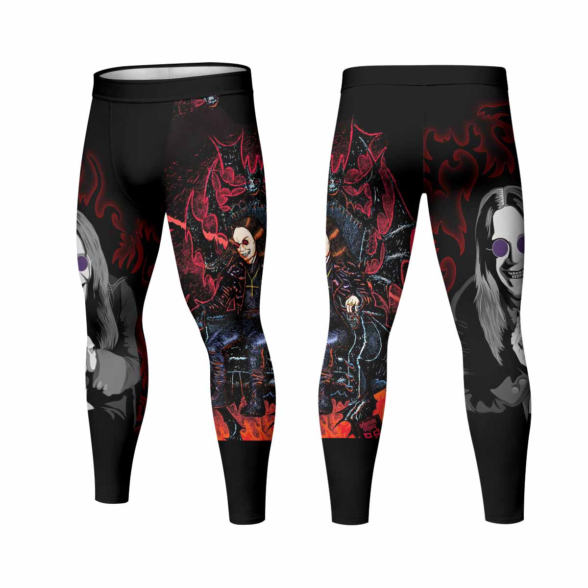 Ozzy Osbourne Men's Leggings - front and back view