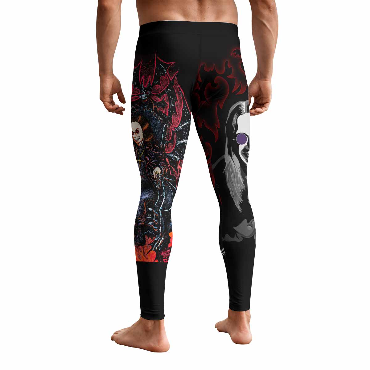 Ozzy Osbourne Men's Leggings - back view mockup