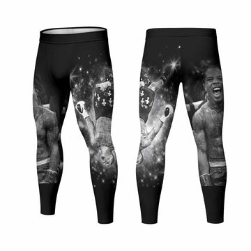 Gervonta Tank Davis Flip Men's Leggings - front and back view