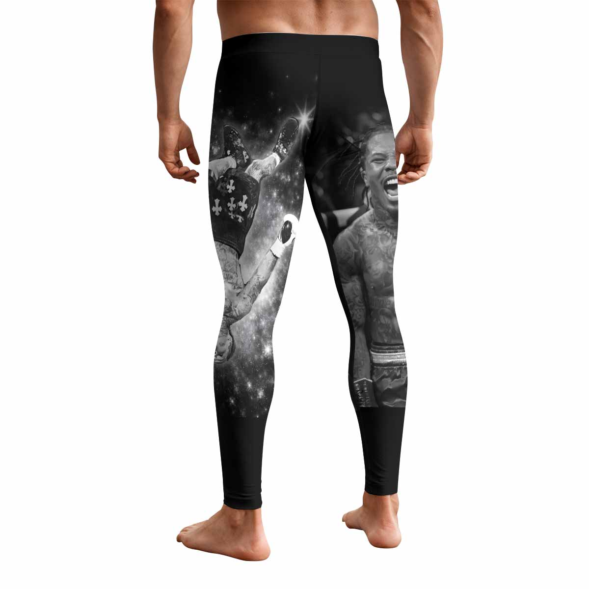 Gervonta Tank Davis Flip Men's Leggings - back view mockup
