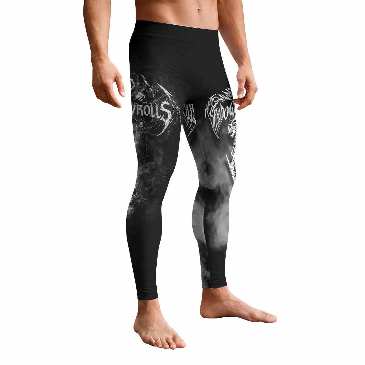 Wraith of the Abyss Men's Leggings - front view mockup