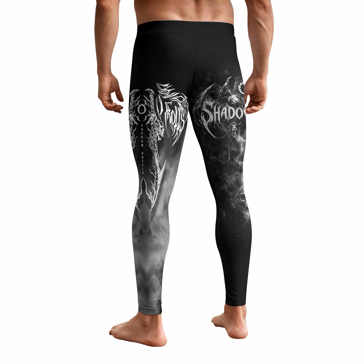 Wraith of the Abyss Men's Leggings - back view mockup