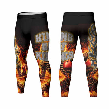 Saint King of Kings Men's Leggings - front and back view