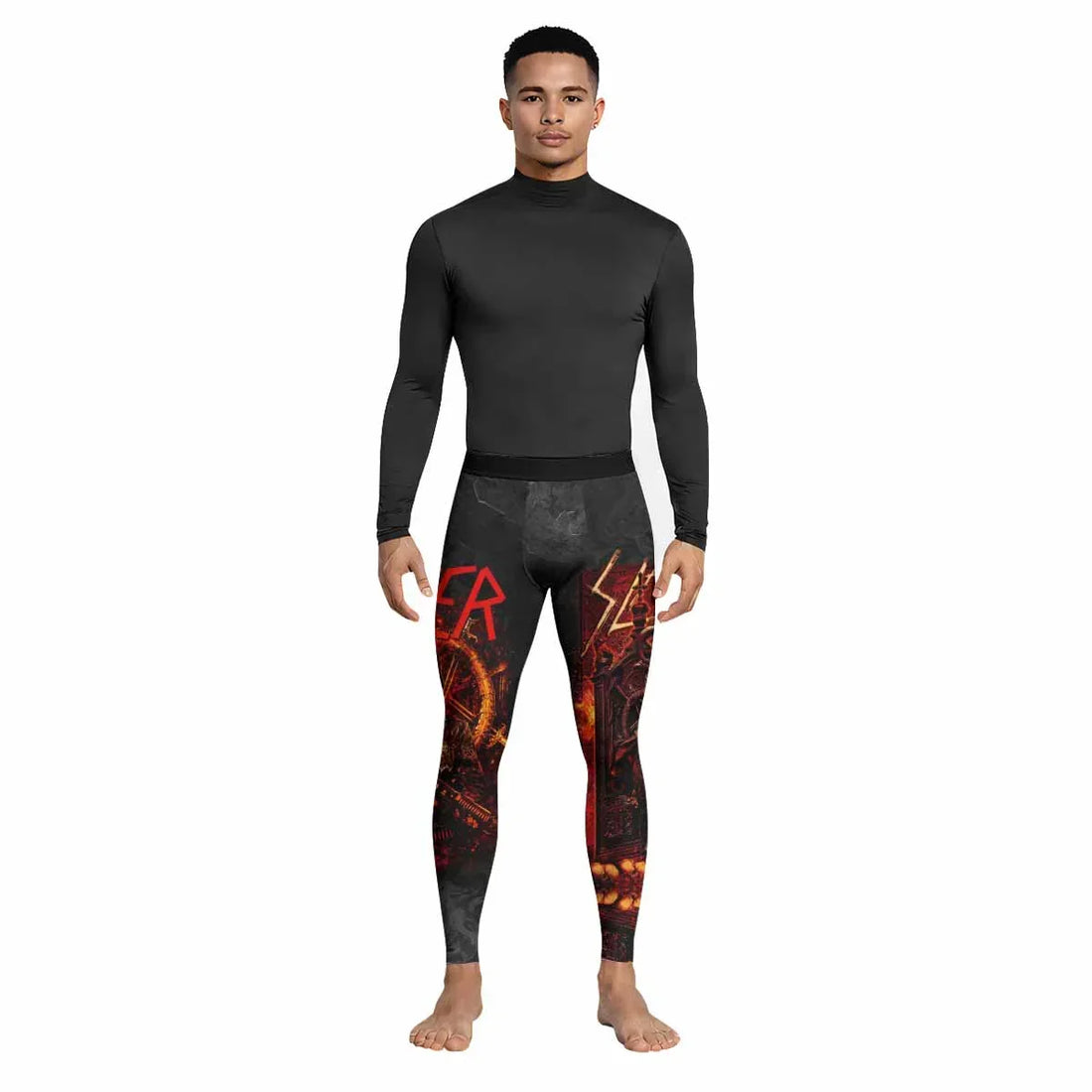 Slayer Goat Skull Men's Leggings - lifestyle view