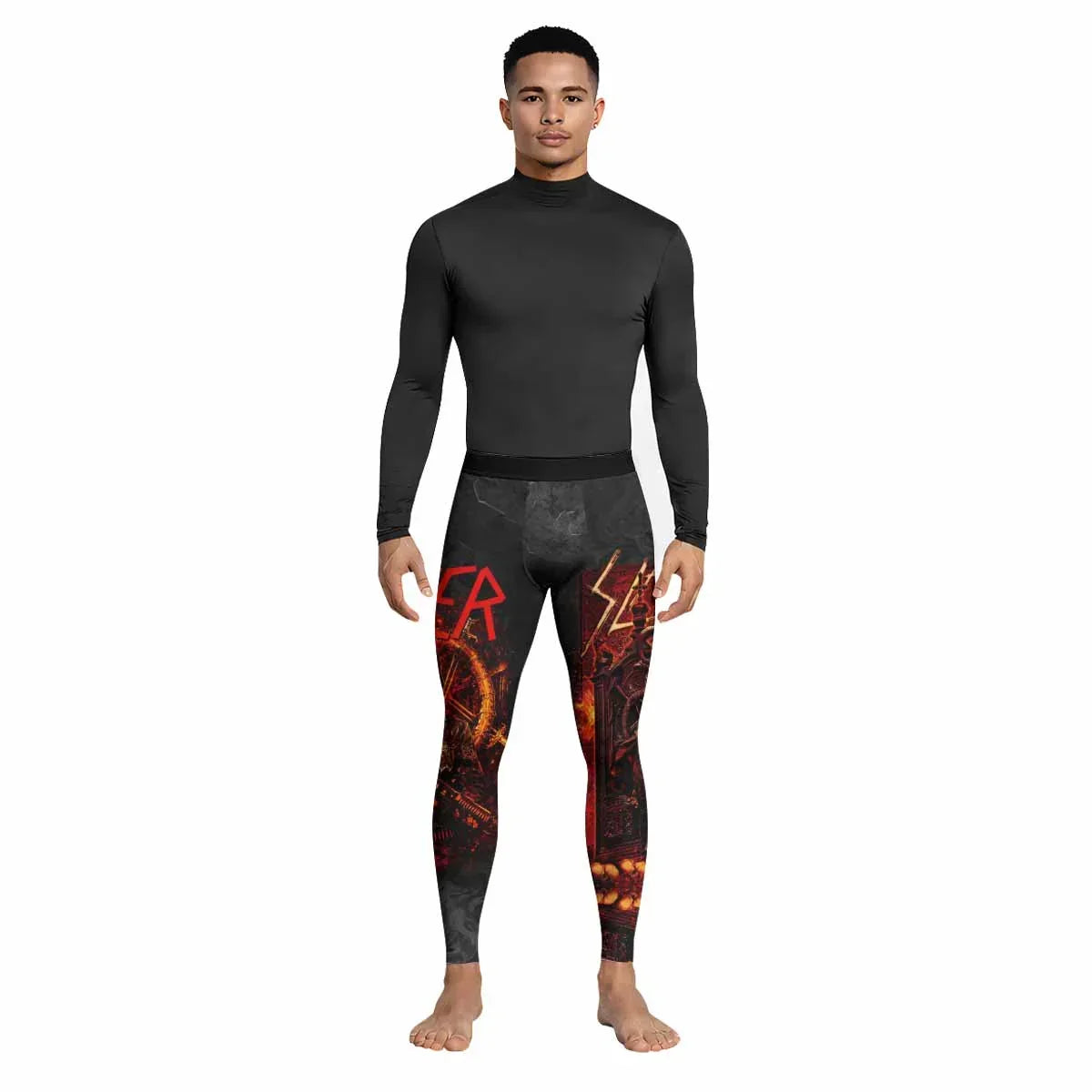 Slayer Goat Skull Men's Leggings - lifestyle view