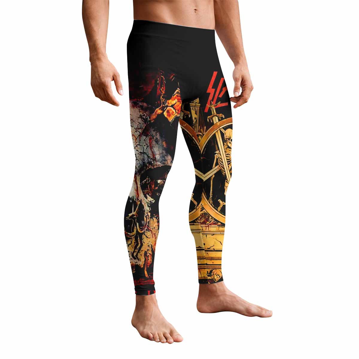 Slayer South Of Heaven Men's Leggings - front view mockup