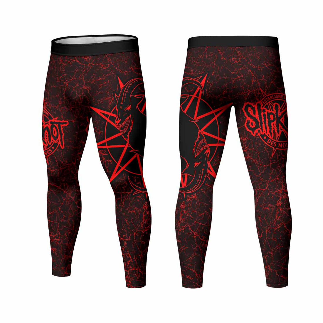 Slipknot Rotting Goat Men's Leggings - front and back view