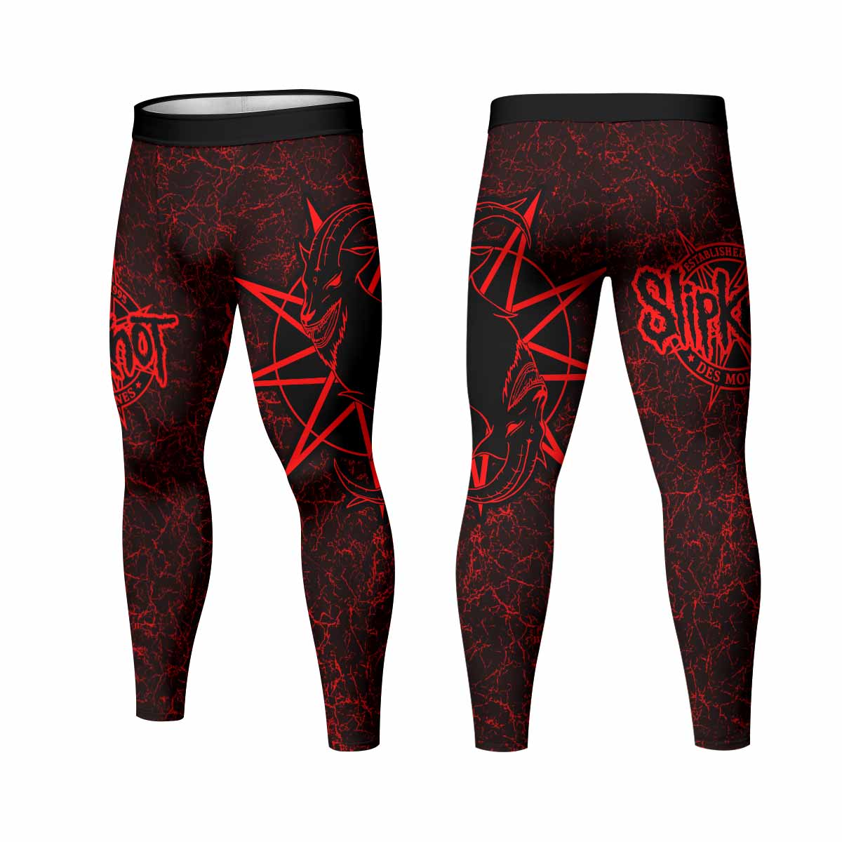 Slipknot Rotting Goat Men's Leggings - front and back view