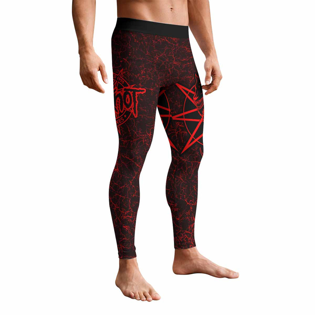 Slipknot Rotting Goat Men's Leggings - front and back view