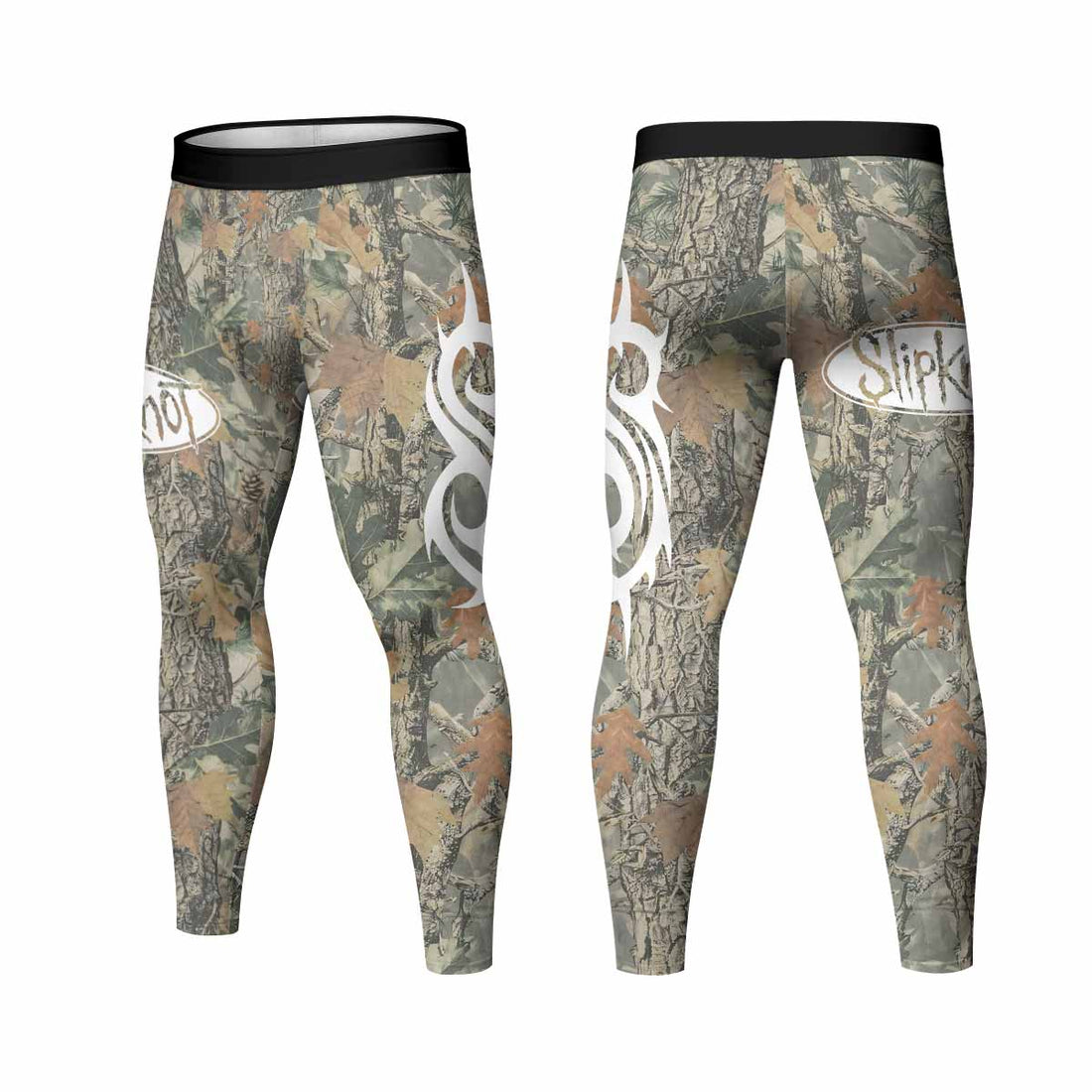 Slipknot Forest Camo Men's Leggings - front and back view
