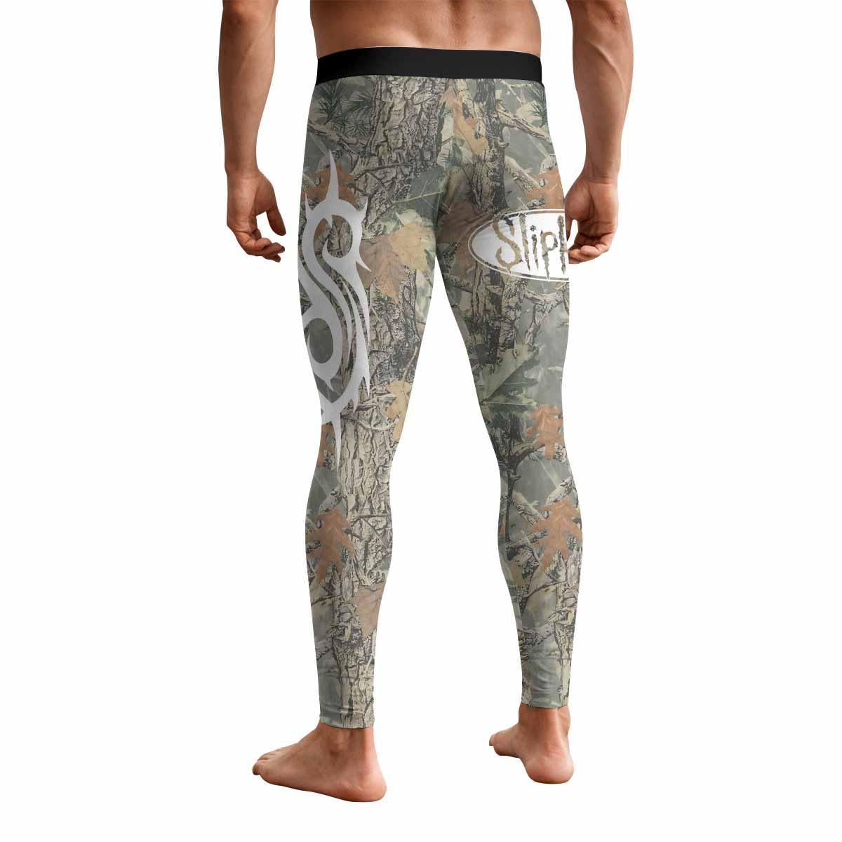 Slipknot Forest Camo Men's Leggings - back view mockup
