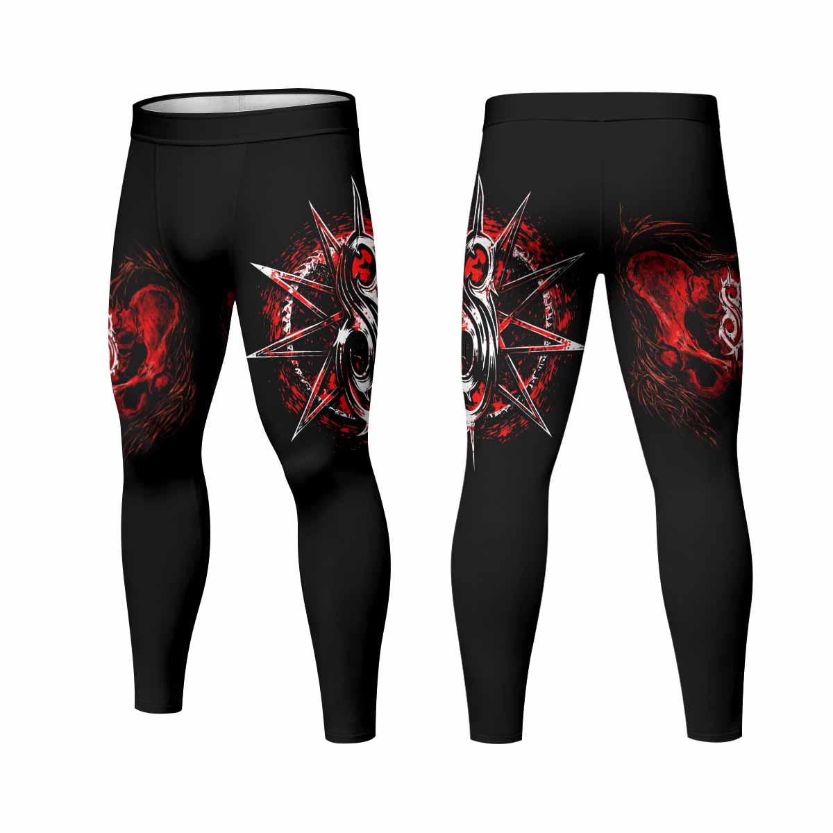 Slipknot Crimson Ribcage Men's Leggings - front and back view