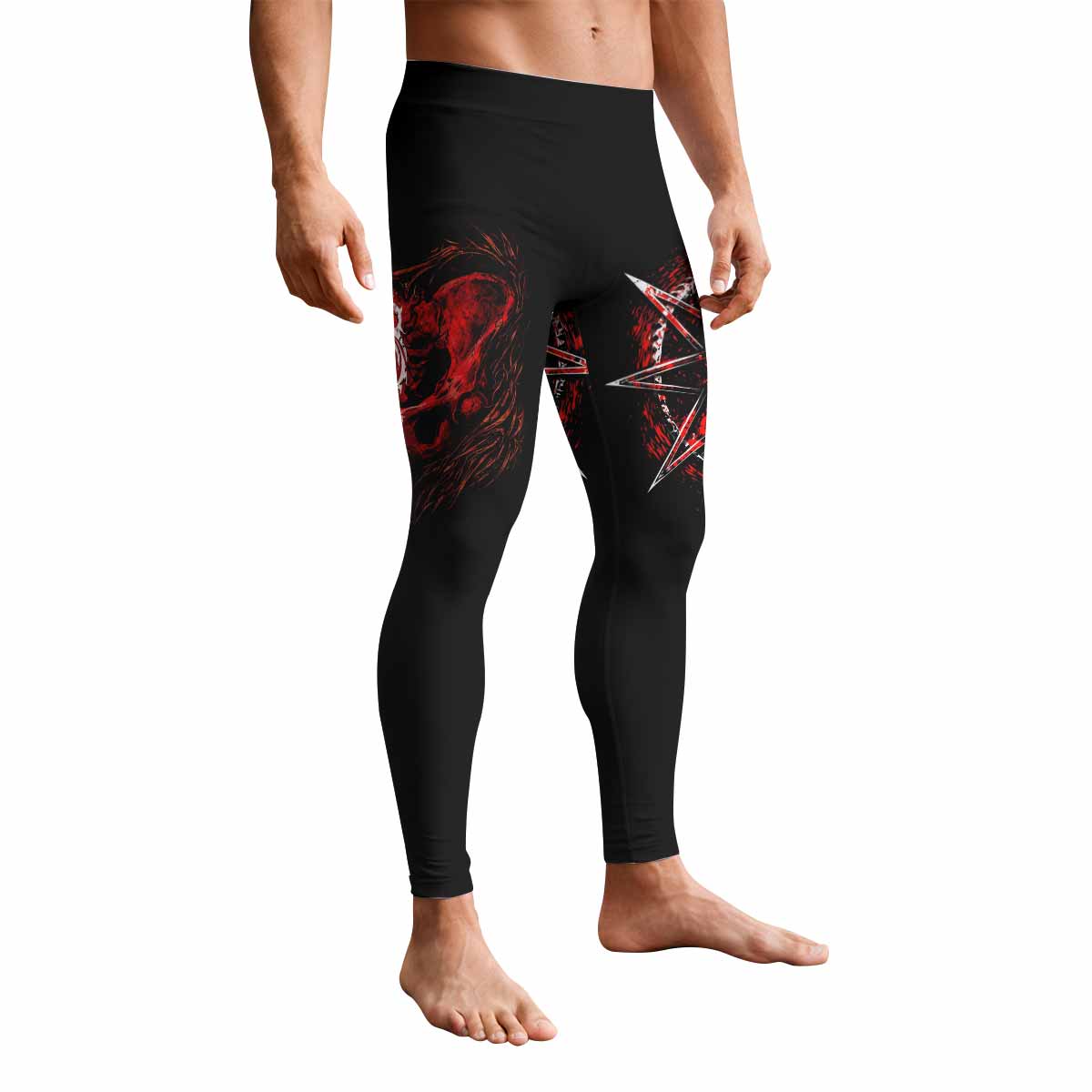 Slipknot Crimson Ribcage Men's Leggings - front view mockup