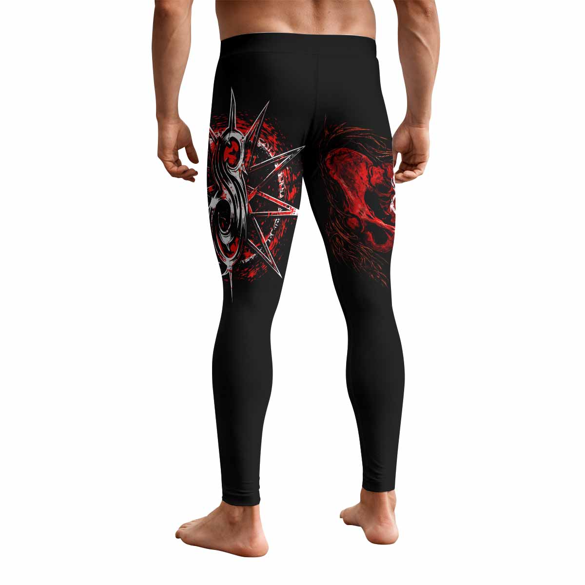Slipknot Crimson Ribcage Men's Leggings - back view mockup