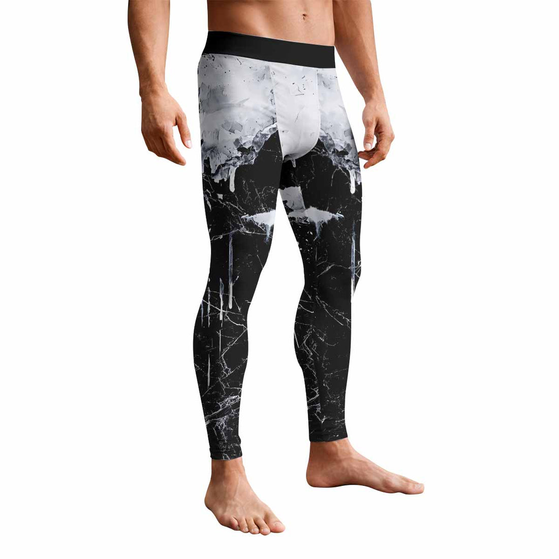 Punisher War Skull Men's Leggings - front and back view
