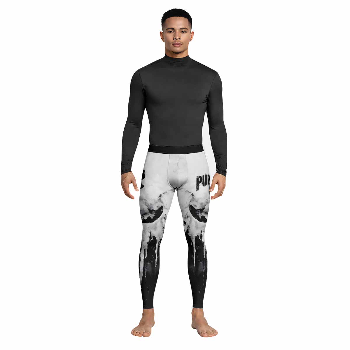 Punisher Ghost Skull Men's Leggings - lifestyle view