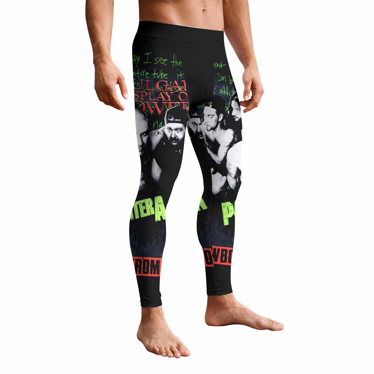 Pantera Cowboys From Hell Men's Leggings - front view mockup