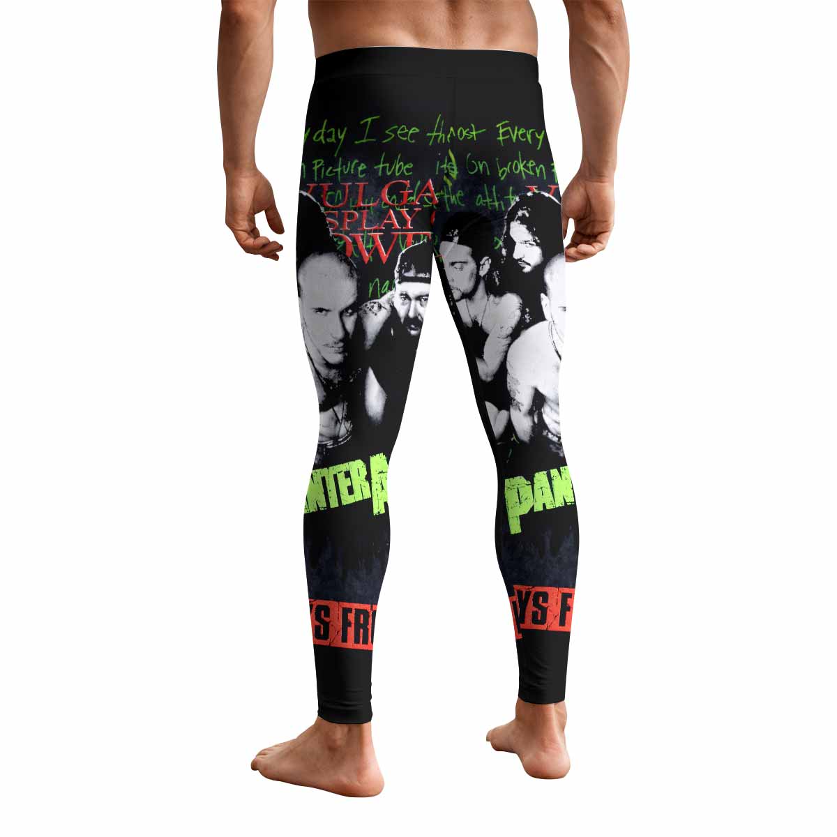Pantera Cowboys From Hell Men's Leggings - back view mockup