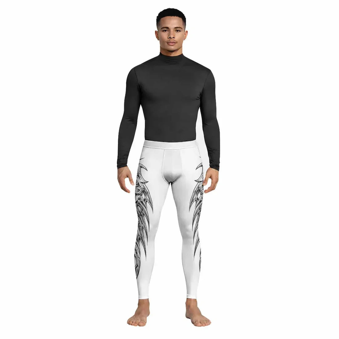 Angel Wings Cross Men's Leggings - lifestyle view