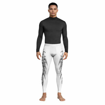 Angel Wings Cross Men's Leggings - lifestyle view