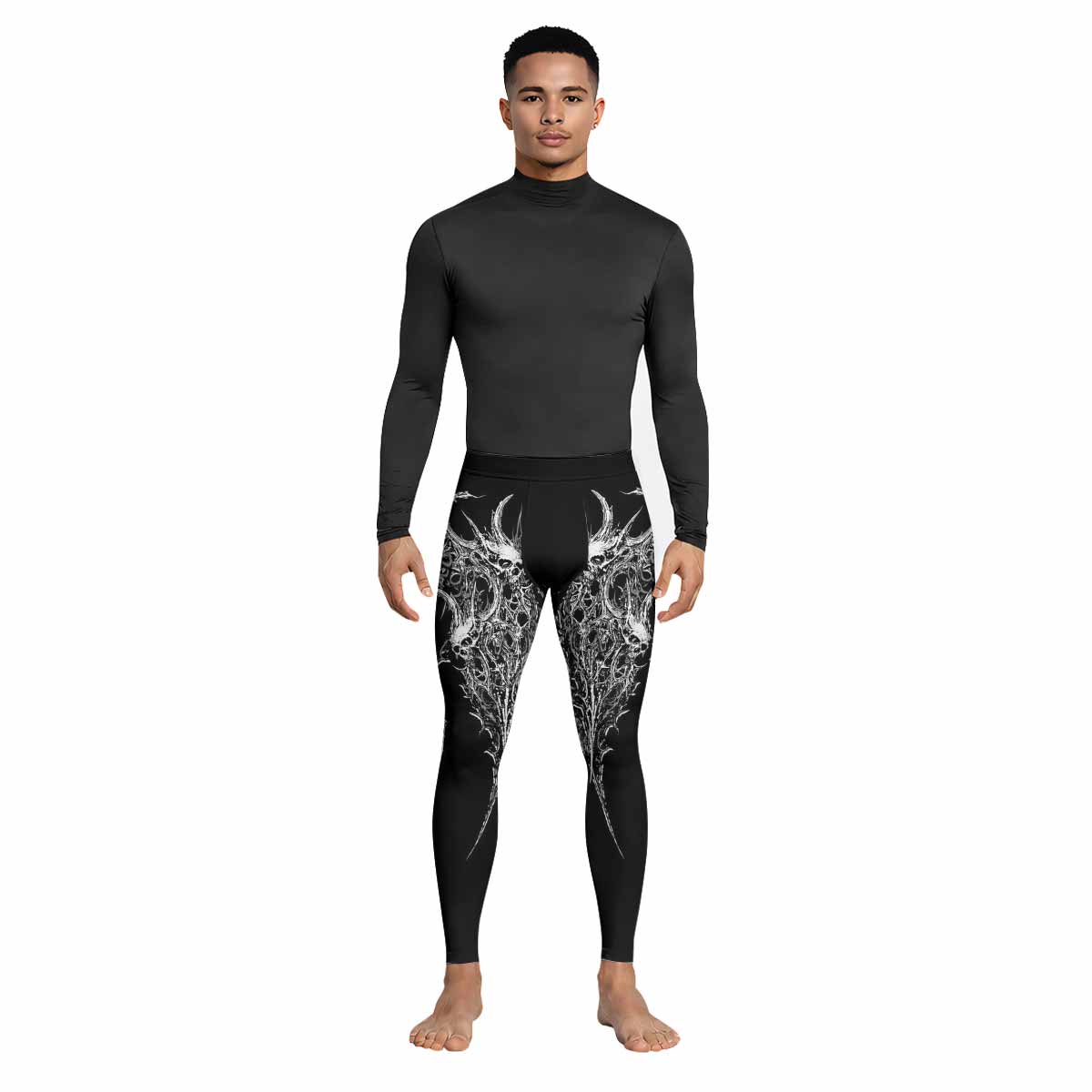 Mortalis Dark Spine Men's Leggings - lifestyle view