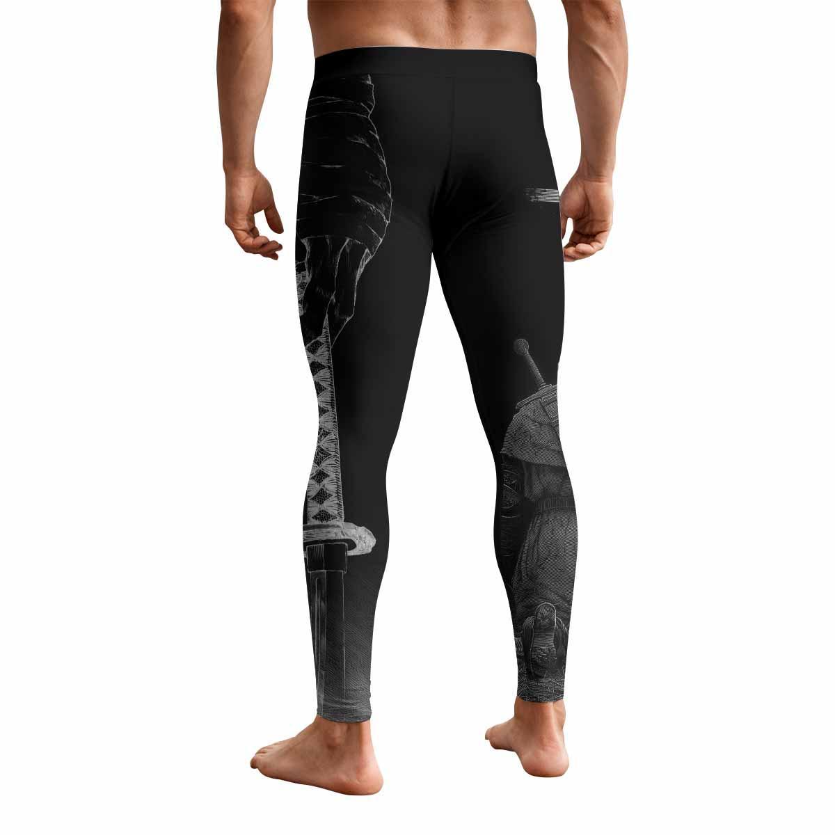 Psalms 23:4 NIV Men's Leggings - back view mockup