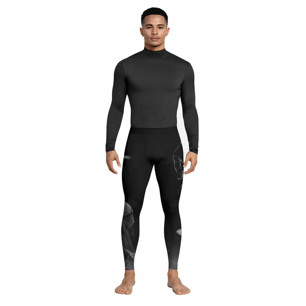 Psalms 23:4 NIV Men's Leggings - lifestyle view