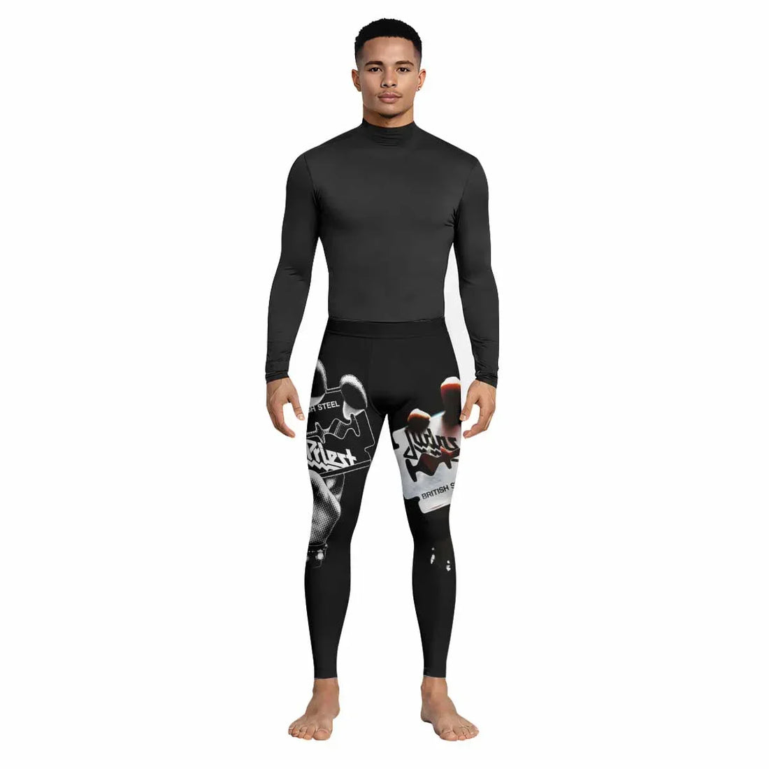 Judas Priest British Steel Men's Leggings - lifestyle view