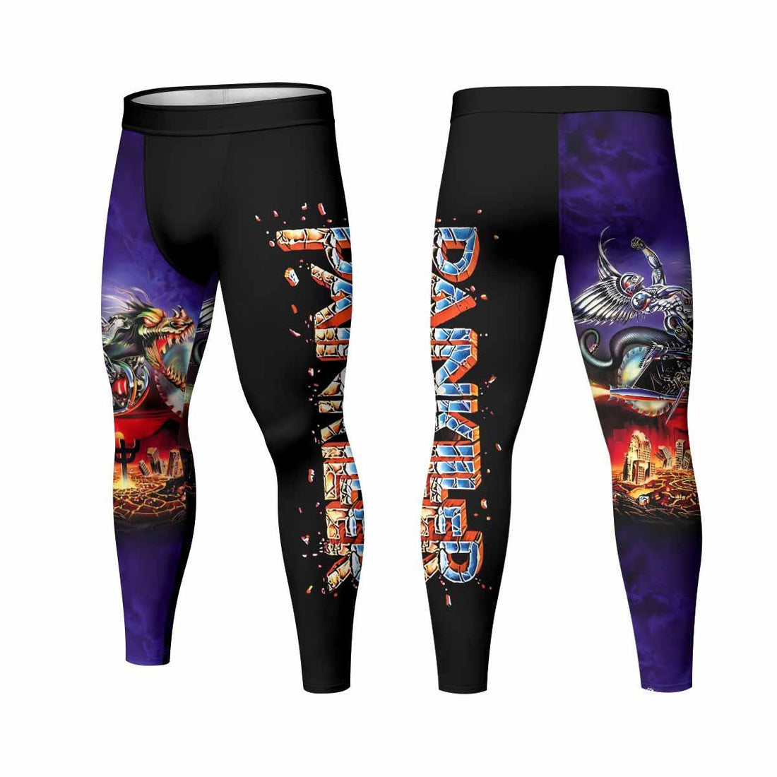 Judas Priest Painkiller Men's Leggings - front and back view