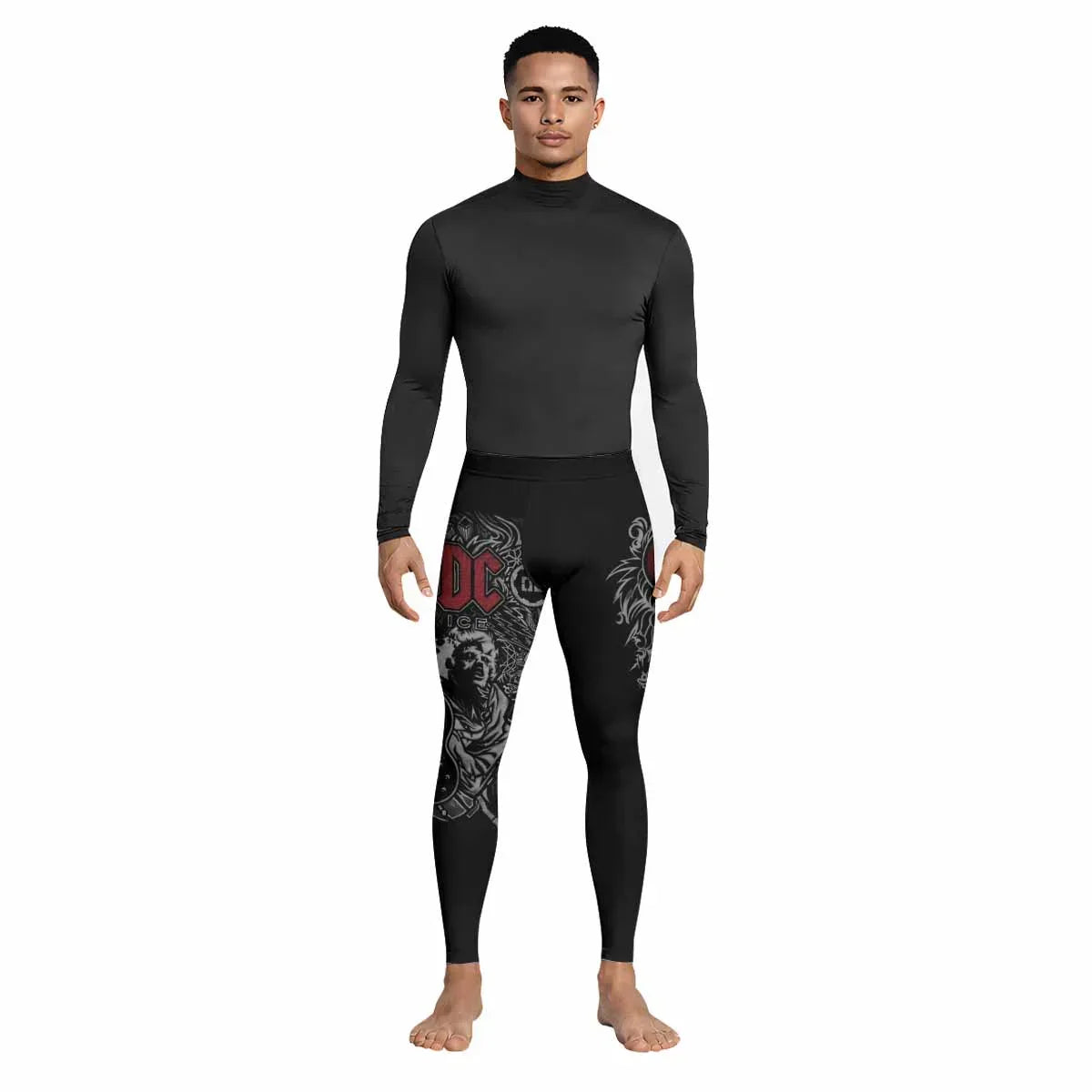 AC/DC Black Ice Men's Leggings - lifestyle view